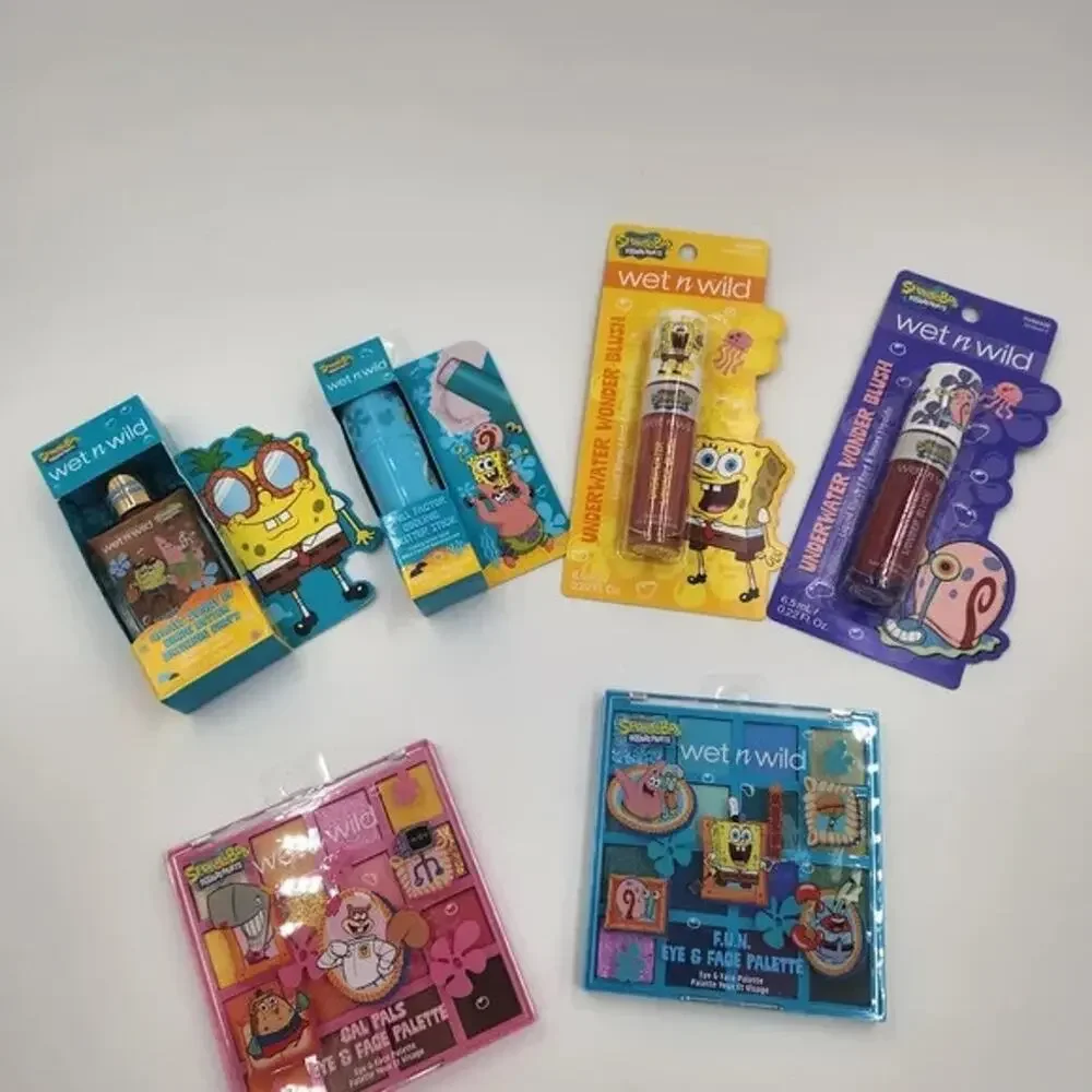 Set Of 6 SpongeBob Wet n Wild Makeup Blush Eye n Face Palette Different Makeup